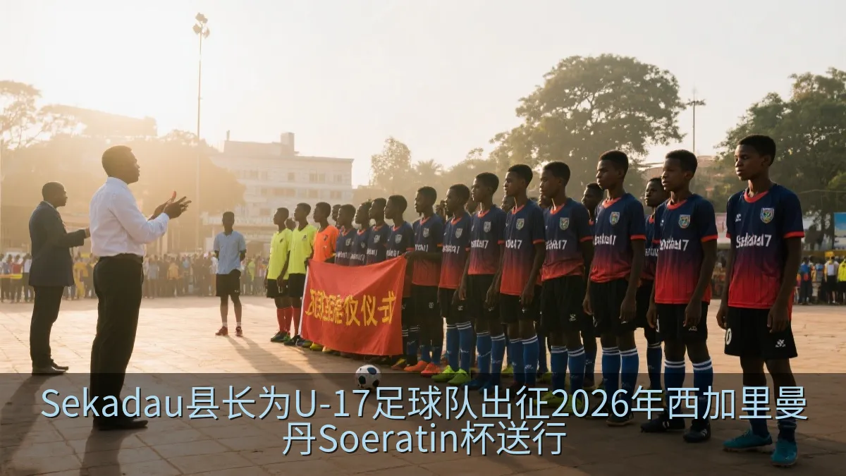 Sekadau县长为U-17足球队出征2026年西加里曼丹Soeratin杯送行